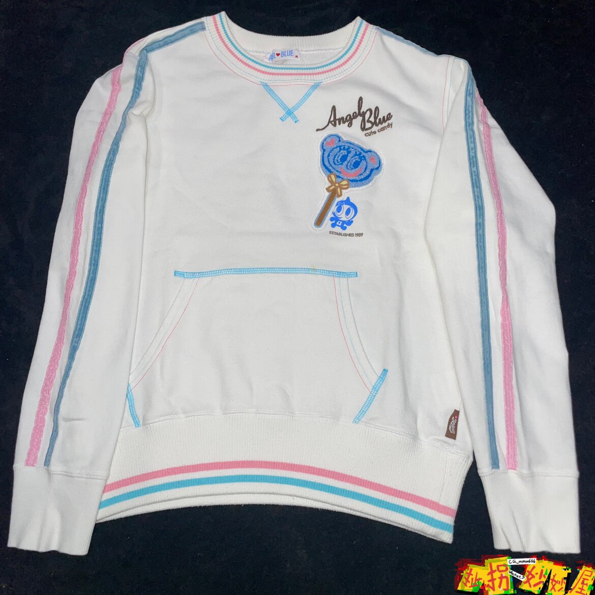 【现货掉落】ANGELBLUE日牌中古稀有孤品可爱长袖卫衣原宿童趣y2k