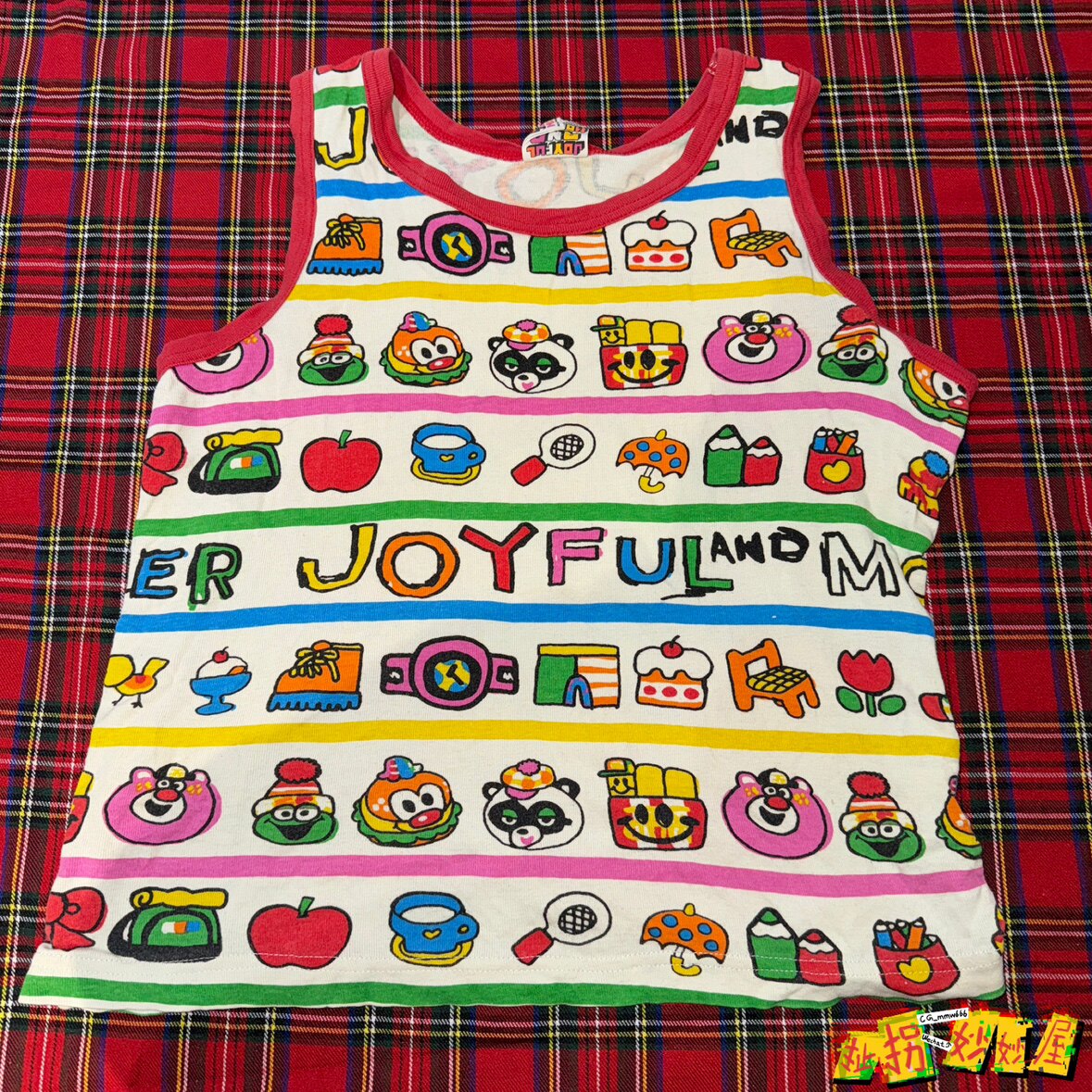 【现货掉落】jam日牌中古稀有孤品可爱背心满印童趣原宿古早y2k