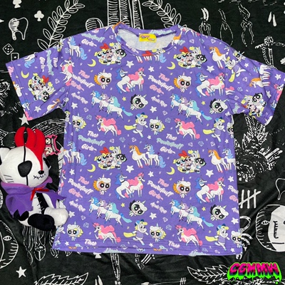 【现货掉落】acdcrag中古稀有孤品飞天小女警可爱短袖T恤紫