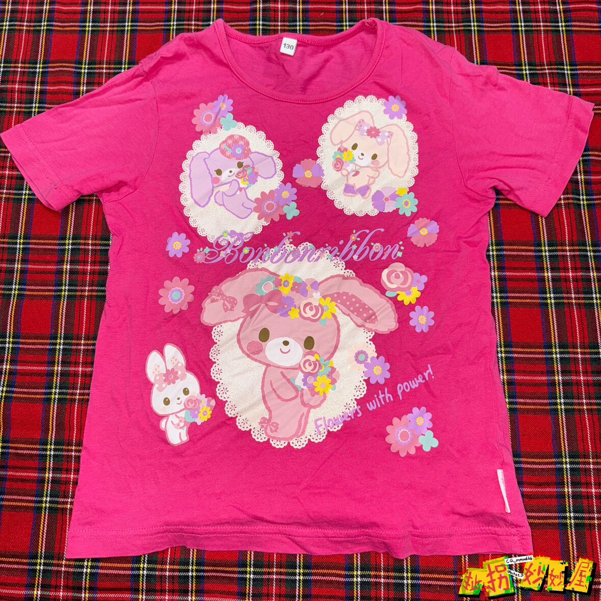 【现货掉落】三丽鸥啵啵兔日牌中古稀有孤品可爱短袖女儿服童趣图片