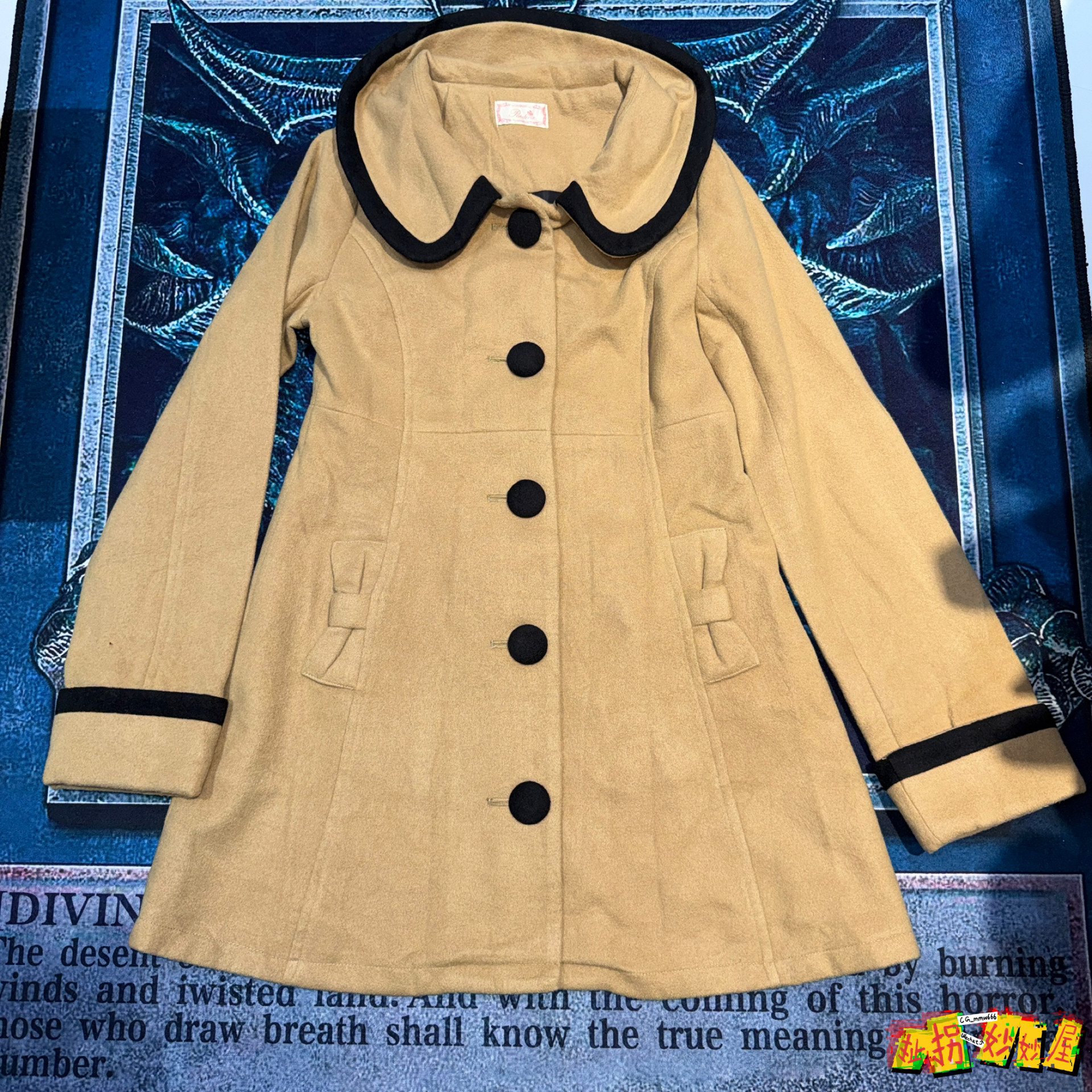 【现货掉落】pendevie日牌中古稀有孤品可爱呢子大衣外套风衣古着