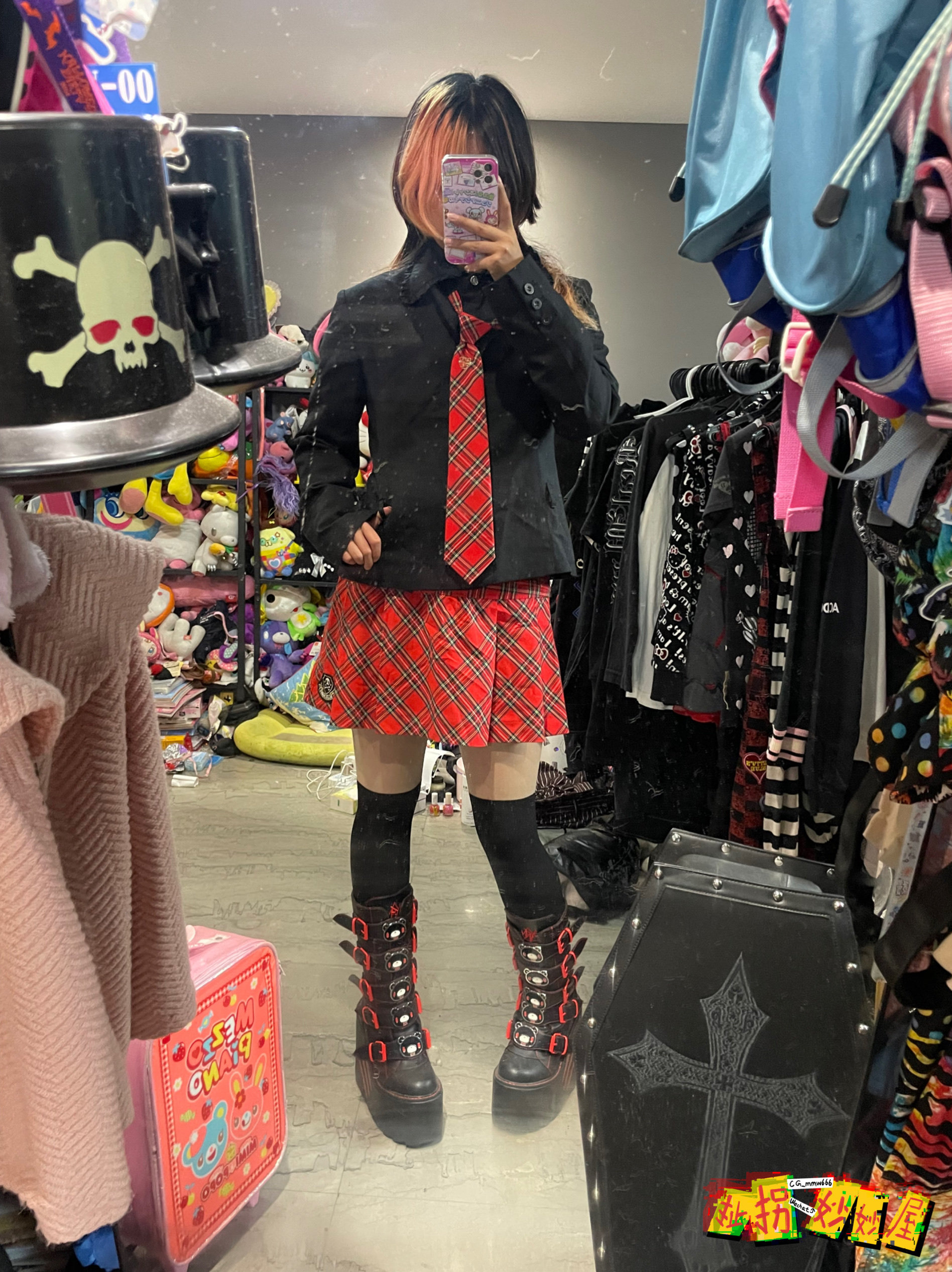 【现货掉落】Daisylovers日牌中古稀有孤品可爱西服套装红格sk