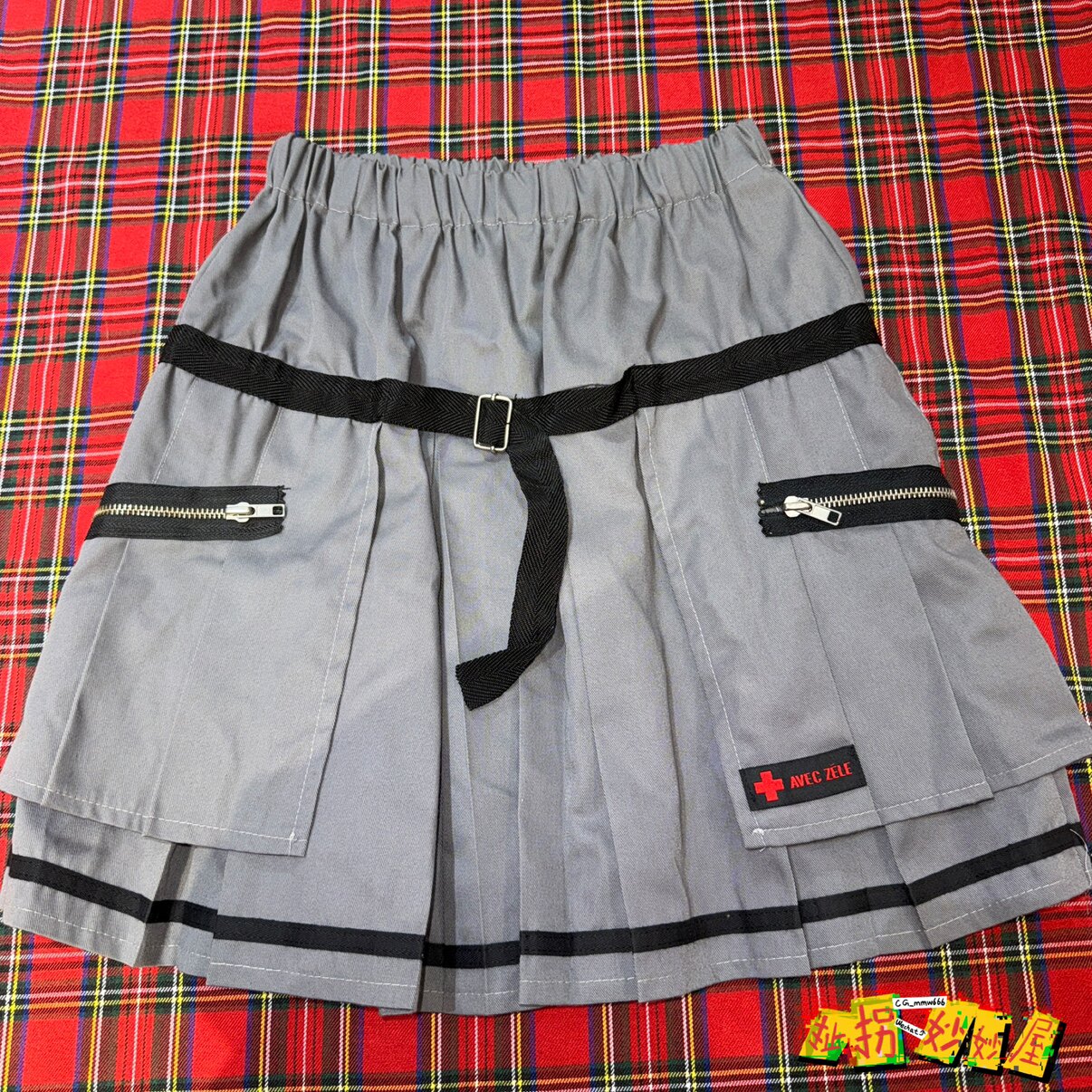 【现货掉落】ZVEC ZELE日牌中古稀有孤品可爱sk半身裙朋克原宿y2k