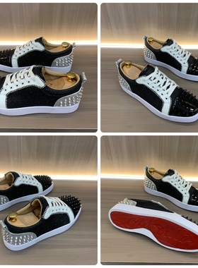 新款男士品质欧货ACCL红底鞋休闲板鞋时尚网红低帮鞋铆钉水钻百搭