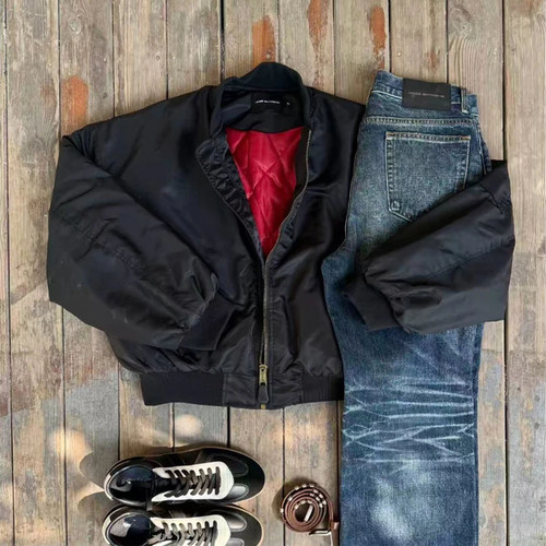 MADEEXTREME立领冬短宽丝绒棉衣