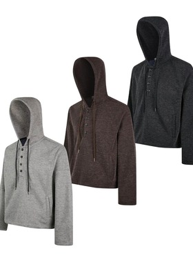 MADEEXTREME 美式亨利衫毛衣连帽衫慵懒纯色秋冬外套休闲小众百搭