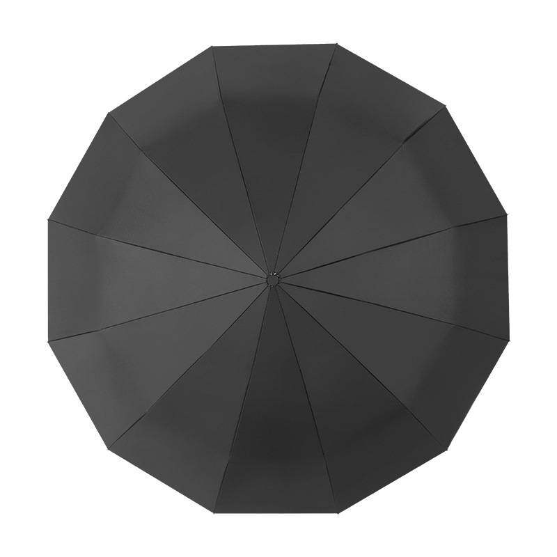 商务双层12骨全自动雨伞加固加厚结实防风三折伞折叠伞晴雨两用伞