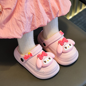 女童可爱室内亲子家居宝宝防滑棉拖鞋 棉鞋 冬季 防水儿童保暖拖鞋
