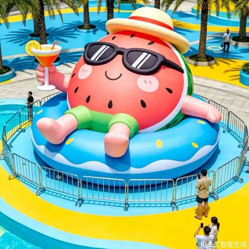 夏季西瓜充气模型拍照定制