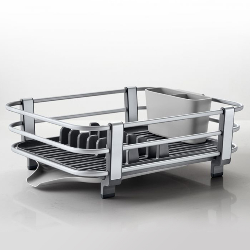 美国OXO太空铝合金碗碟沥水架