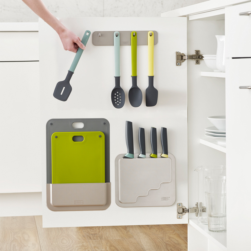 Joseph Joseph柜门悬挂式厨房用具不粘锅锅铲套装菜板不锈钢刀具