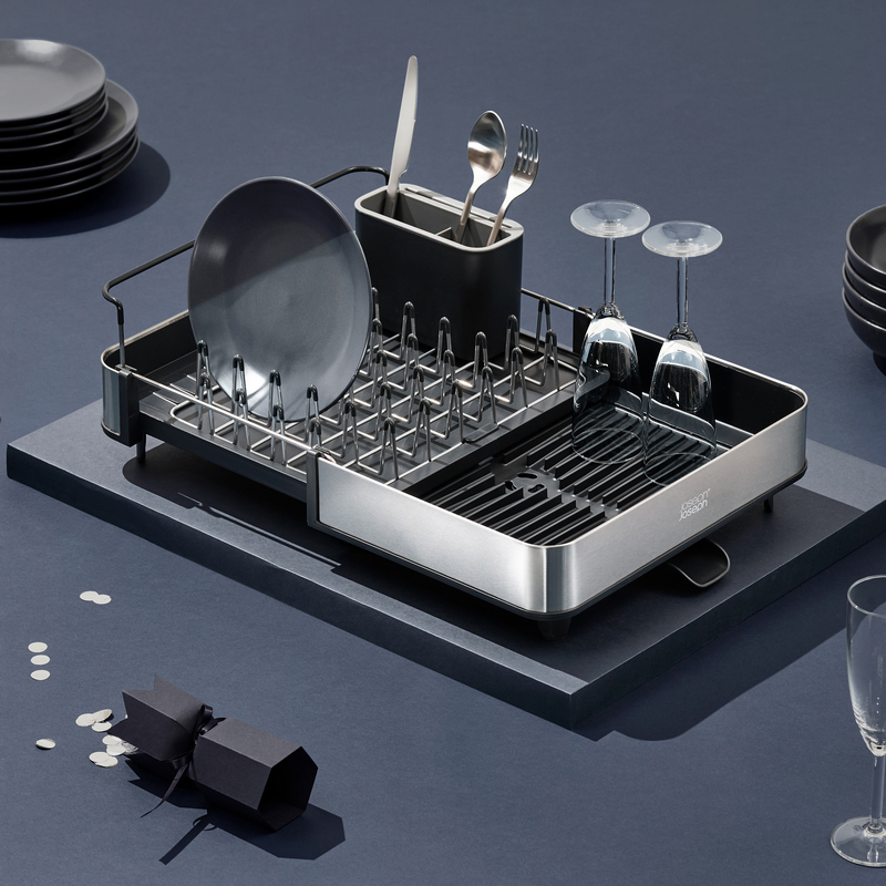 josephjoseph不锈钢可伸缩沥水架