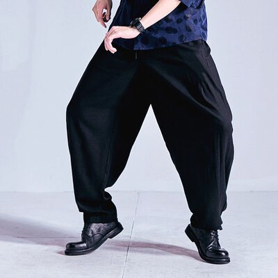 中国风春夏唐装男亚麻长裤男