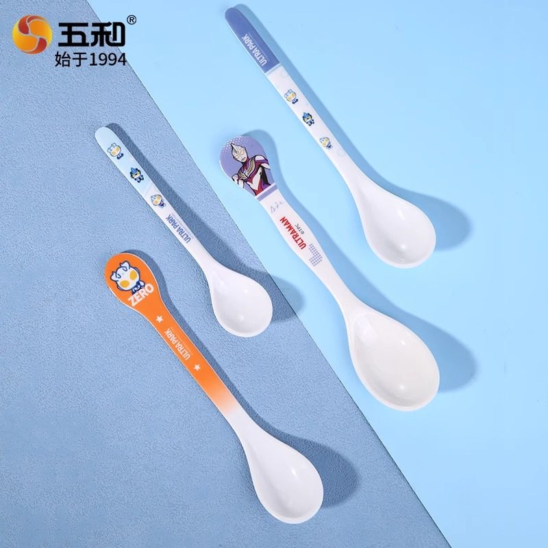 五和迪迦奥特曼儿童勺男孩宝宝吃饭勺子密胺家用调羹婴儿辅食勺,婴童用品,儿童勺,淘宝优惠券,粉丝福利购,淘宝优惠卷