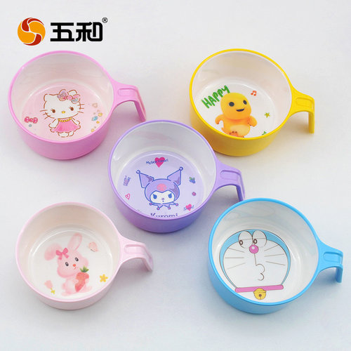 五和儿童碗食品级密胺耐摔防烫