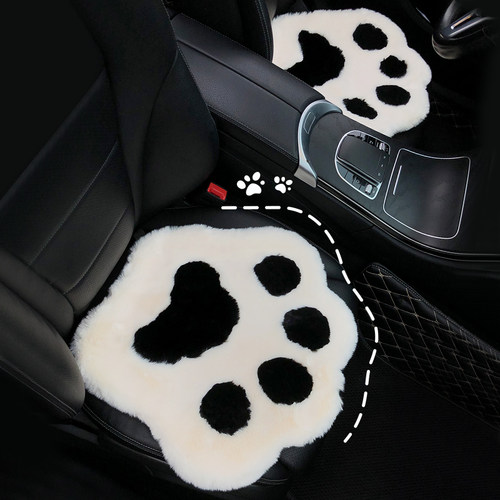 可爱猫爪汽车坐垫冬季毛绒保暖