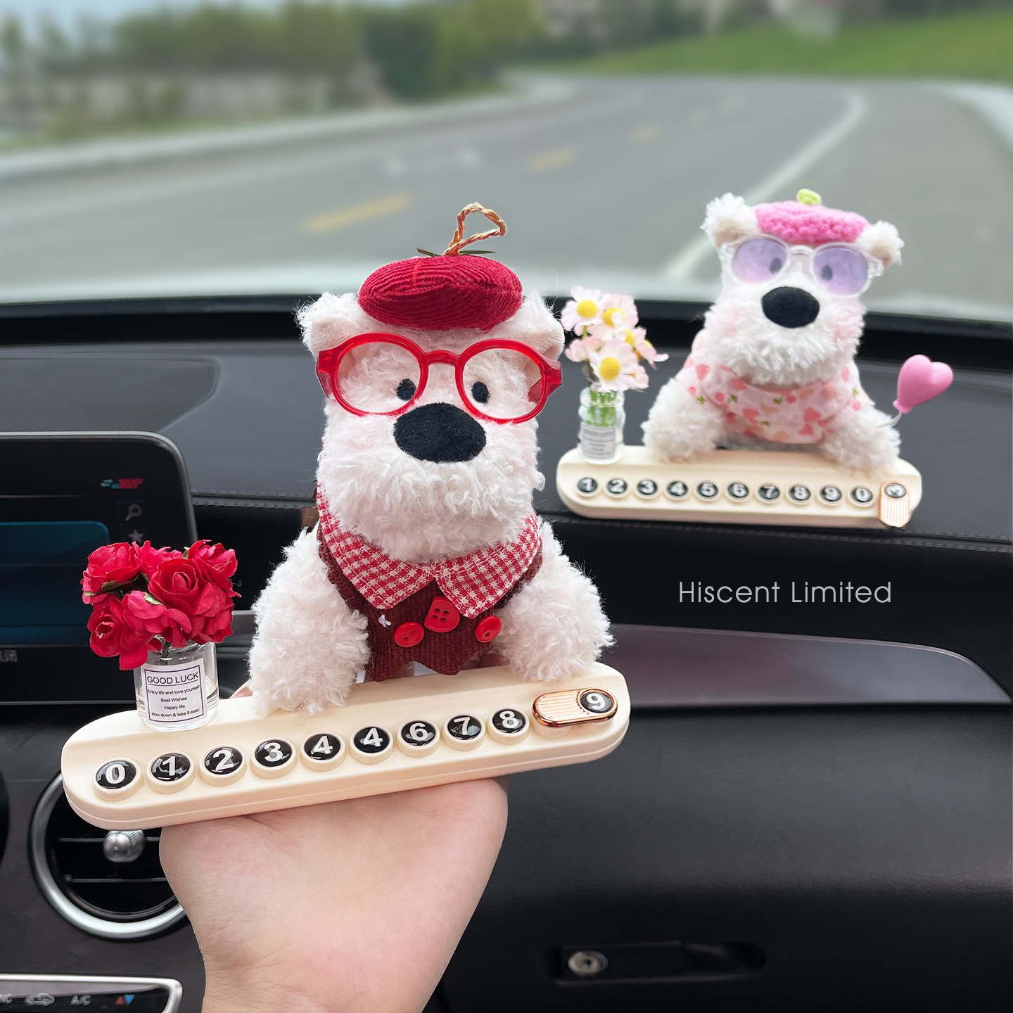 新车礼物西高地汽车临时停车牌