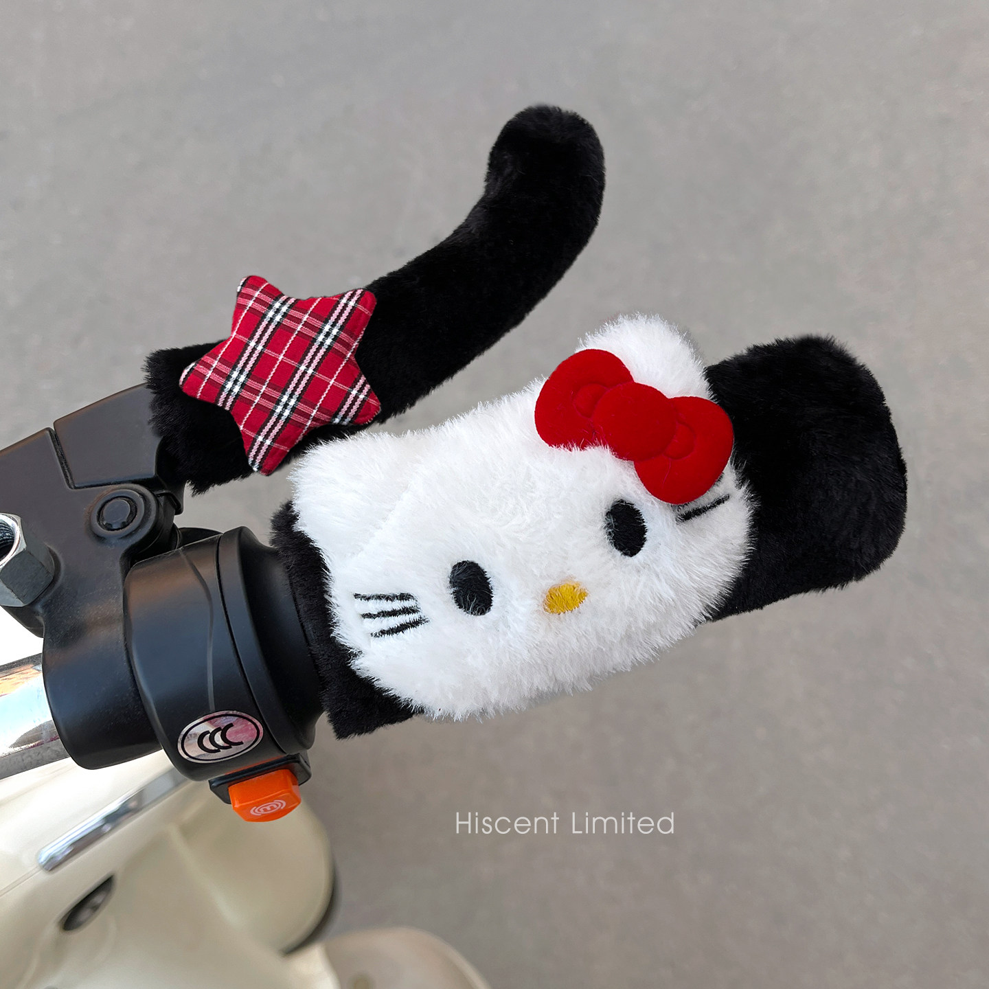 可爱KT猫自行车把套电动车手把套防寒保暖防滑电瓶三轮车通用冬季