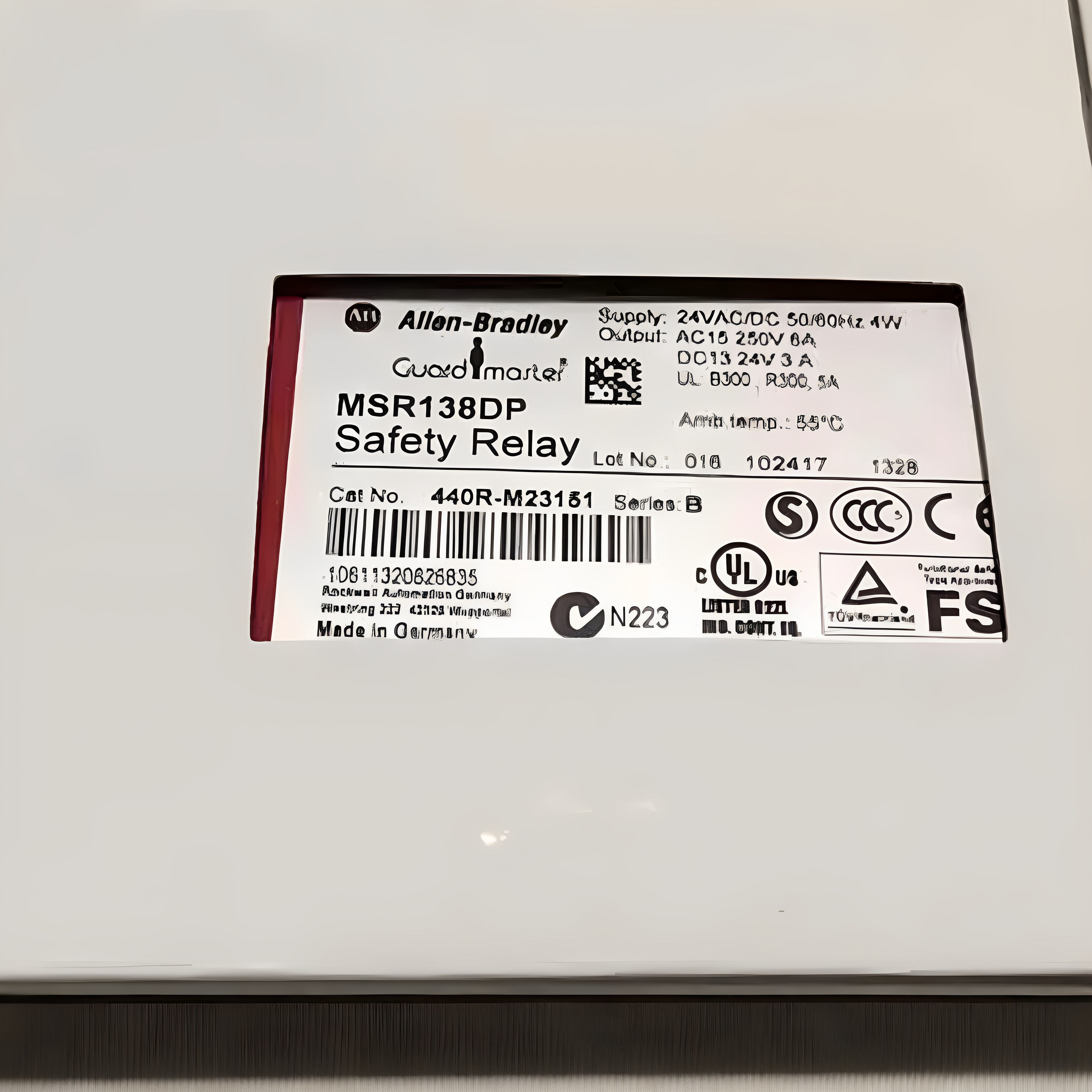 议价AB罗克韦尔安全继电器MSR138DP 440R-M23151全新原装正品现货