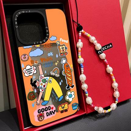 C家联名MagSafe磁吸多巴胺下腰女孩适用iphone17手机壳16promax苹果15pro镜面保护套14plus韩风插画13/Air/12