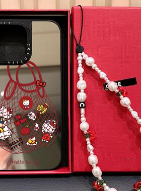 C家磁吸MagSafe镜面联名红色网袋kitty凯蒂猫适用苹果16promax手机壳iphone17pro日韩14plus卡通13可爱12女