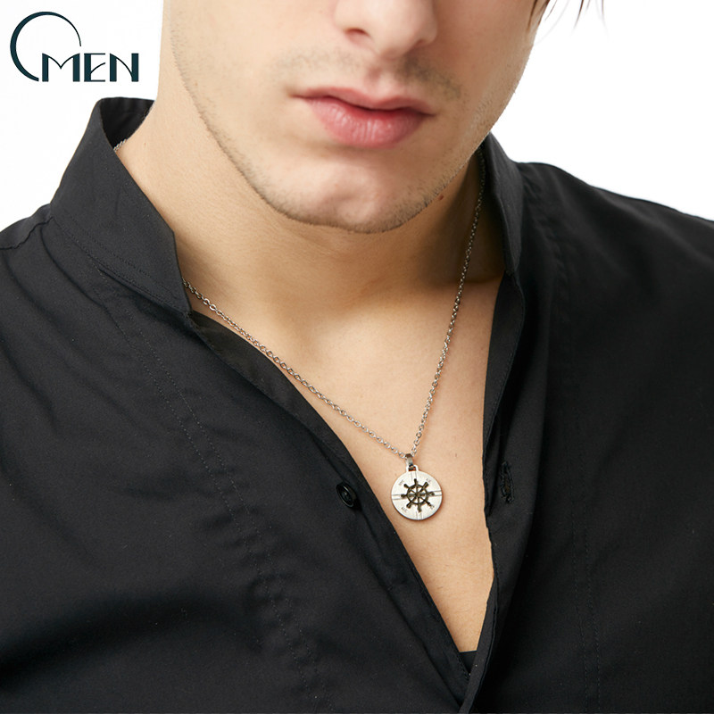 OMEN香港时尚轻奢欧美风潮饰航海系列船舵钛钢项链吊坠男 送男友,饰品/流行首饰/时尚饰品新,项链,淘宝优惠券,粉丝福利购,淘宝优惠卷