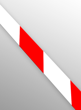 开玛K5283 警示标识 120mm*1000mm 1米/件 白色斑马线警戒地标贴地贴标识彩色划线地板警示带