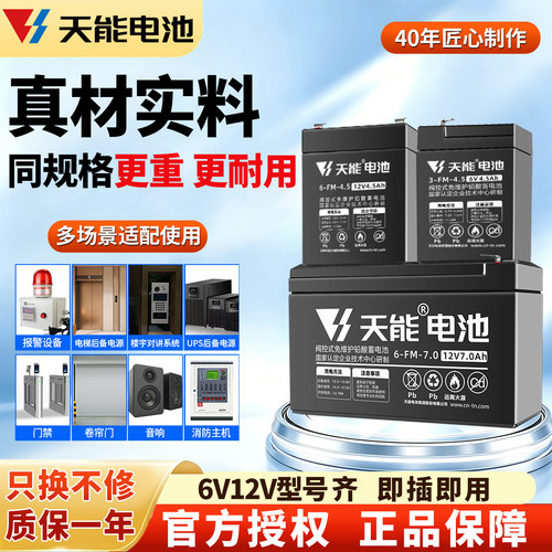 天能童车电池6V4持久续航