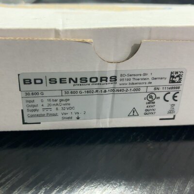 （议价）BD SENSORS压力传感器30.600G-1602-R-