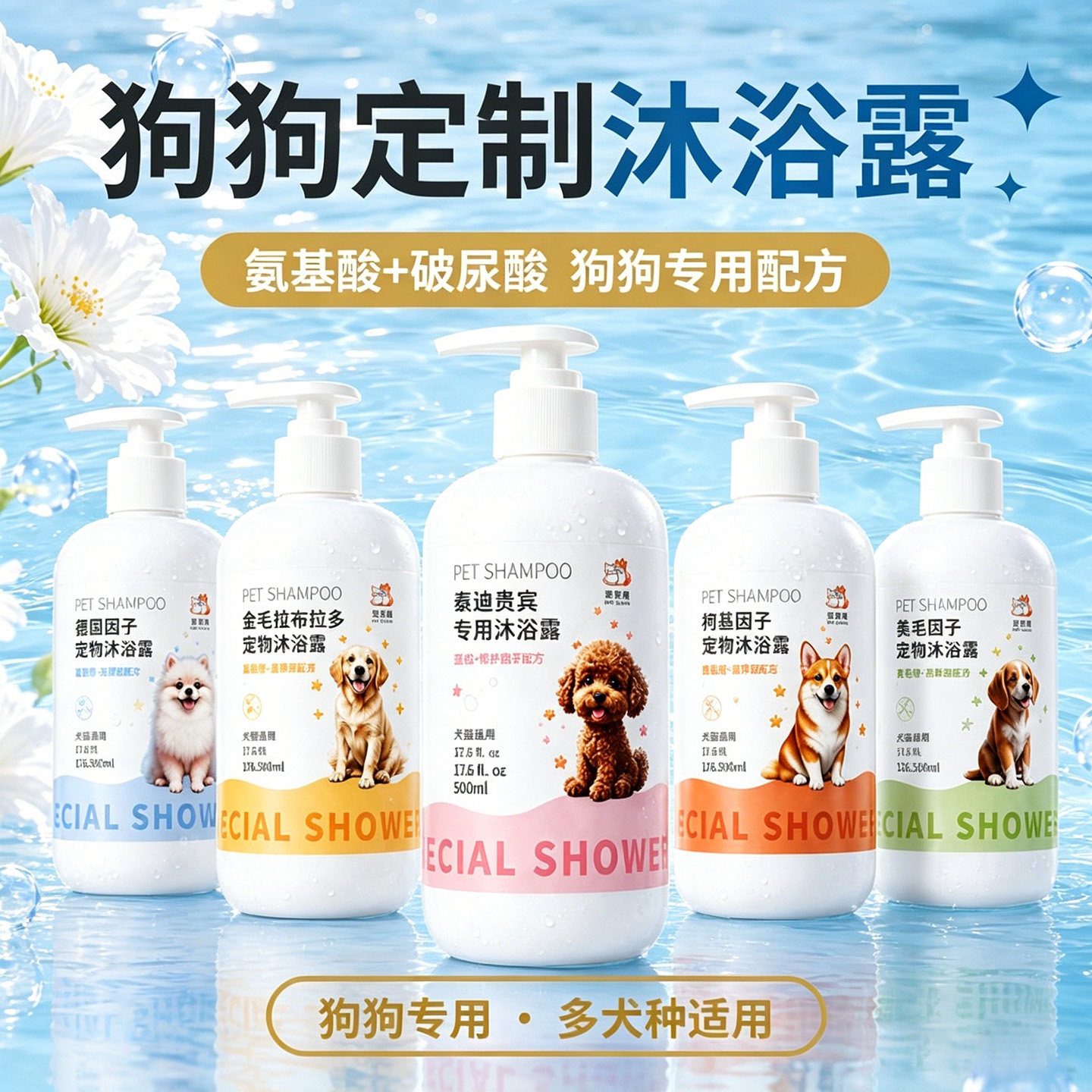 持久留香狗狗洗澡专用香玻沐浴露