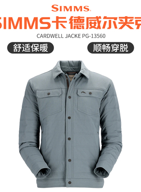 SIMMS冬季户外垂钓路亚钓鱼夹克防寒保暖长款路亚夹克衫钓鱼服男