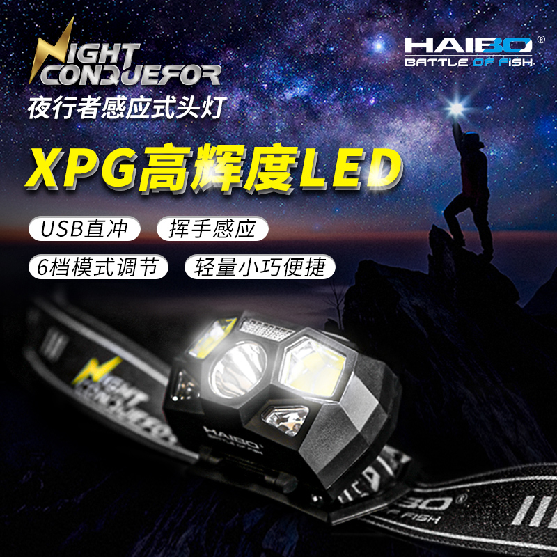 HAIBO海伯夜行者感应头灯