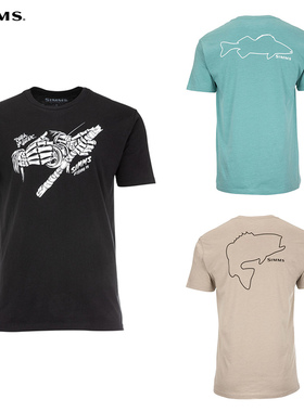 新款特价SIMMS短袖T恤春夏透气舒适男生时尚路亚钓鱼服柔软内搭