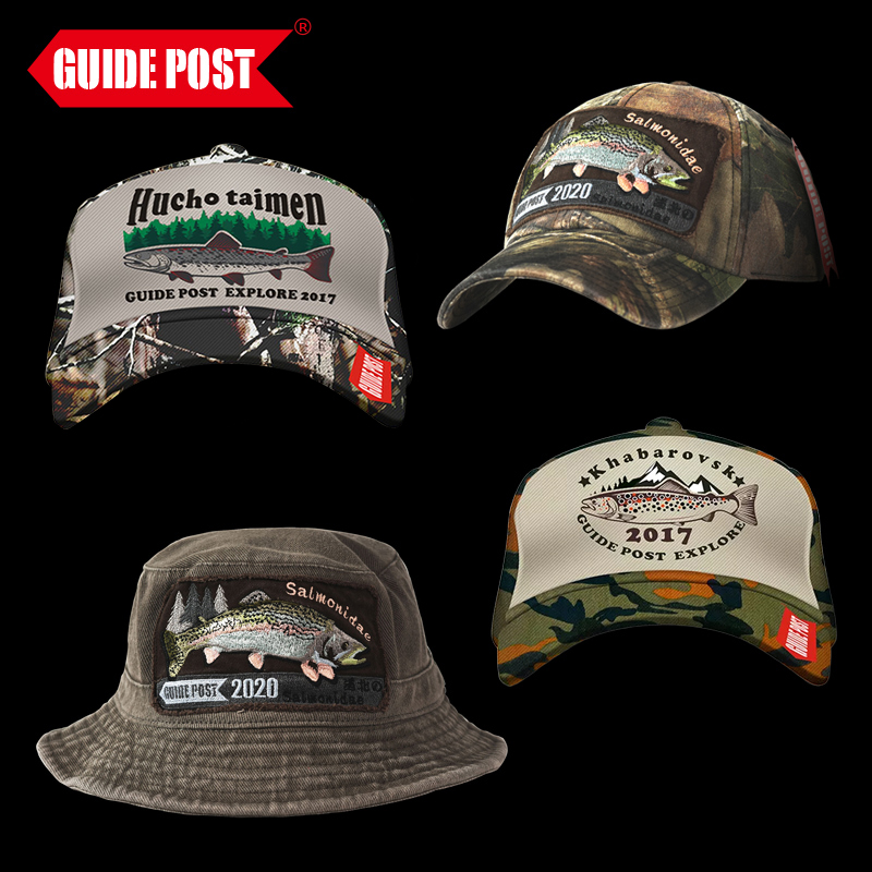 新款路标迷彩路亚帽3d刺绣棒球帽