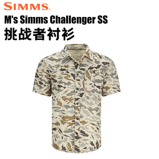 SS休闲短袖 上衣夏季 Challenger SIMMS挑战者衬衫 速干路亚钓鱼服男