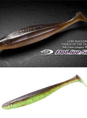 日本OSP高比重T尾软鱼假饵Dolive Shad摇摆型路亚软饵并木敏成