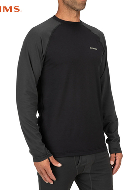 SIMMS长袖衫秋冬季轻质打底衫保暖防风钓鱼服休闲运动长袖T恤男生