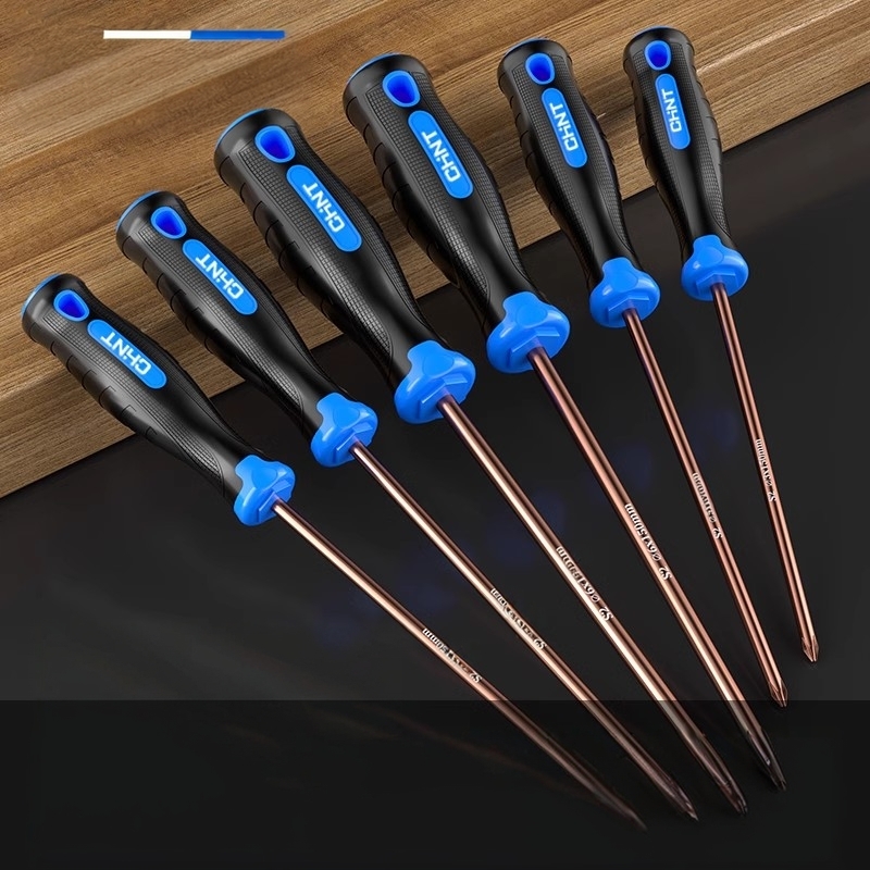 正泰螺丝刀工业级十字强磁螺丝批手动工具改锥起子批发价[10个装]