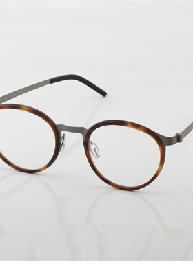 加大码9704近视眼镜框男超轻钛框眼镜架圆框配近视变色镜大脸6379