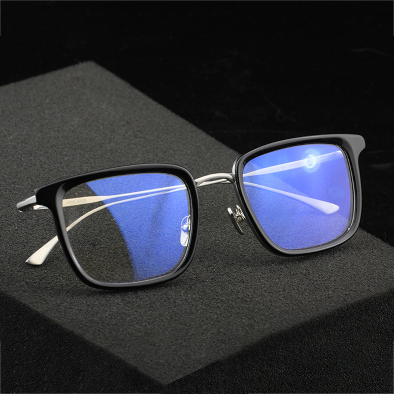 帝国近视眼镜框男方框复古超轻钛眼镜架大框配变色近视镜男5183