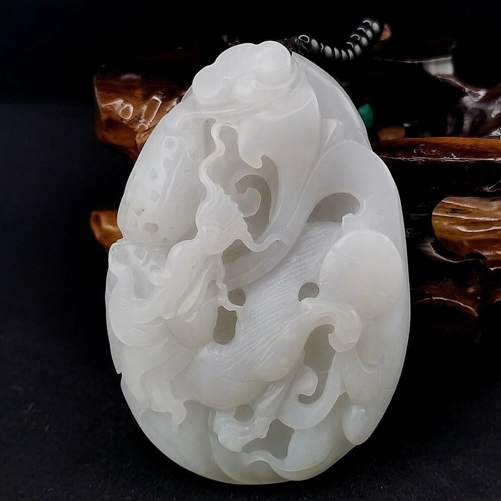 和田玉龙手把件,羊脂玉龙手把牌,仿古龙手把件,特大龙牌。