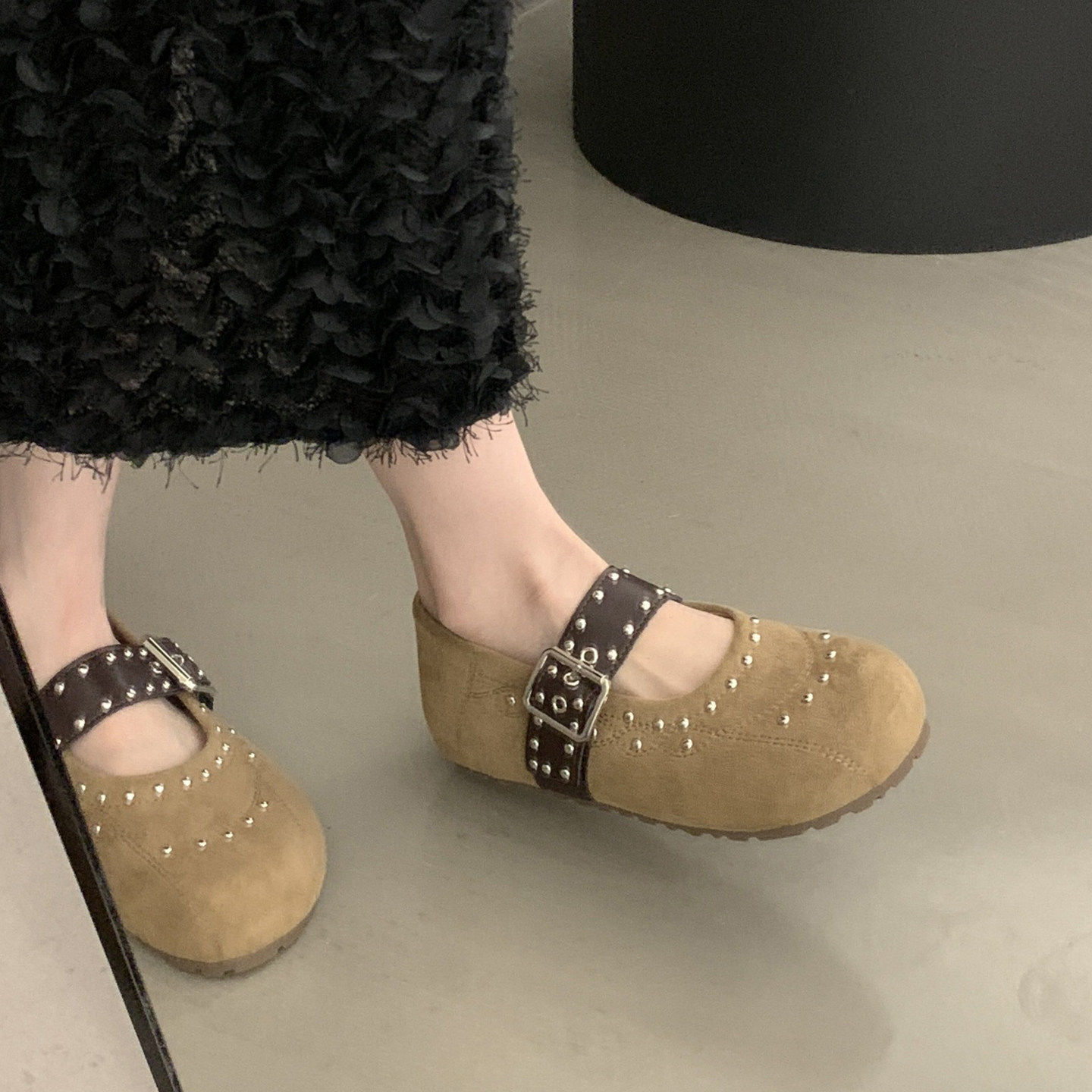 厚底内增高勃肯鞋女玛丽珍鞋2026新款春夏季复古百搭配裙子单鞋子