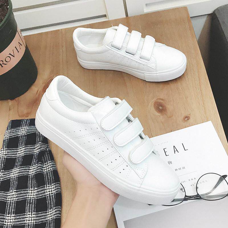 DDOO透气魔术贴小白鞋女2026韩版百搭基础chic休闲平底1992板鞋