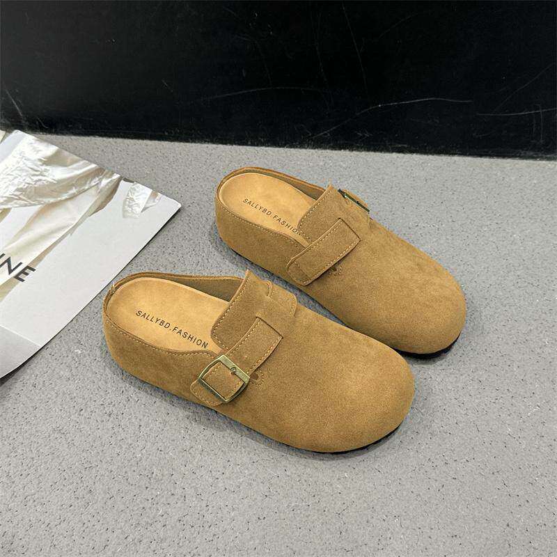 厚底增高勃肯鞋2026年新款复古软底舒适一脚蹬外穿6cm坡跟博肯鞋