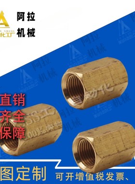 铜接头内丝牙螺纹直通1/2分/3/4/6分1寸水管接头G1/4/2 DN15 DN20