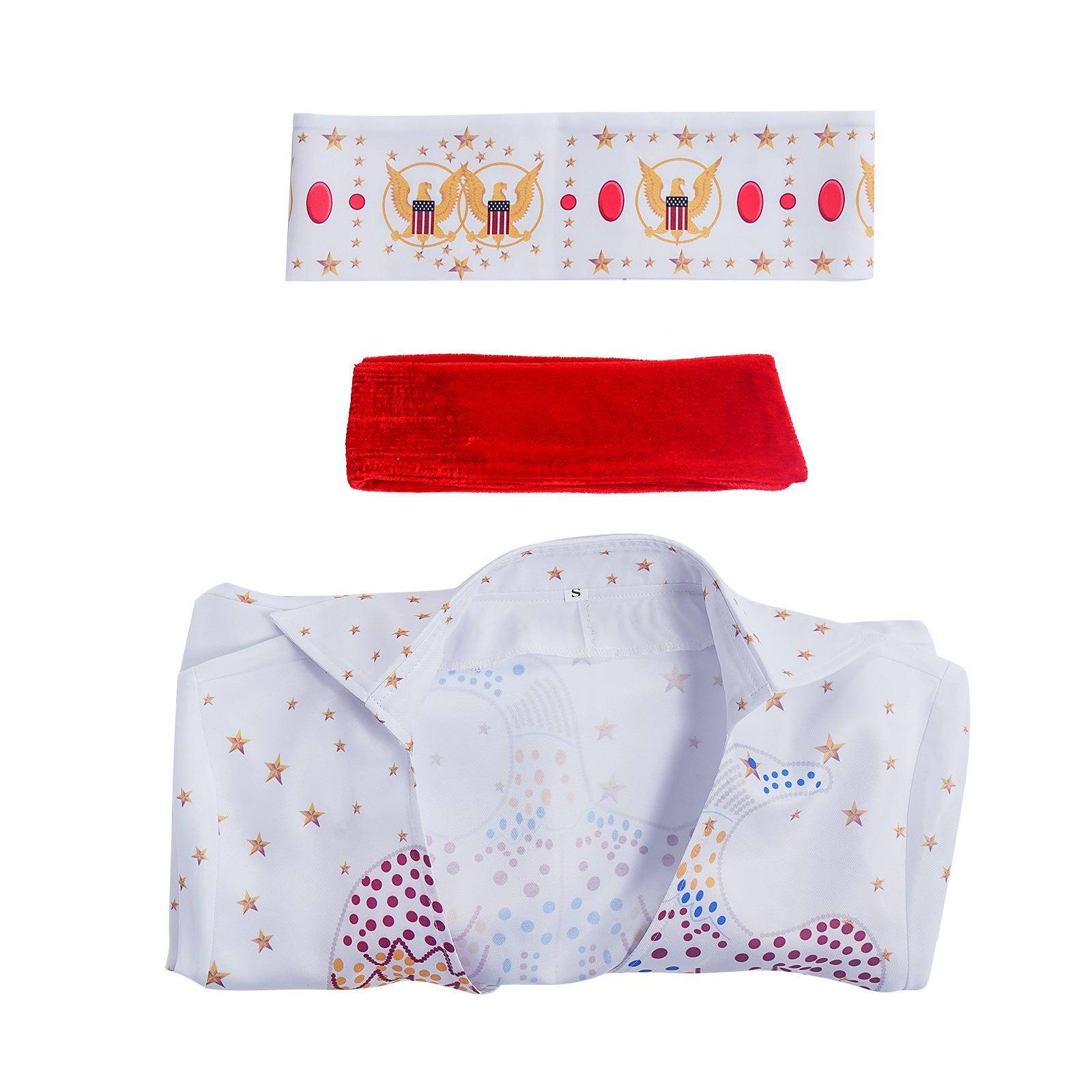 万圣节新款摇滚歌手猫王cos服舞台角色扮演服cosplay表演服装制服