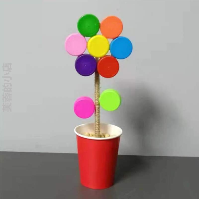 环保]包瓶盖创新材料科学实验变废为宝废物利用制作小学生手工