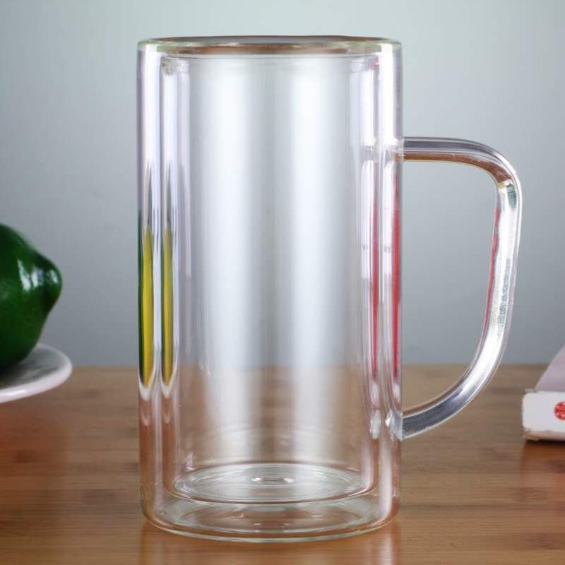 便携耐热{杯子隔热玻璃漱口牛奶耐高温双层高鹏玻璃杯水杯茶杯