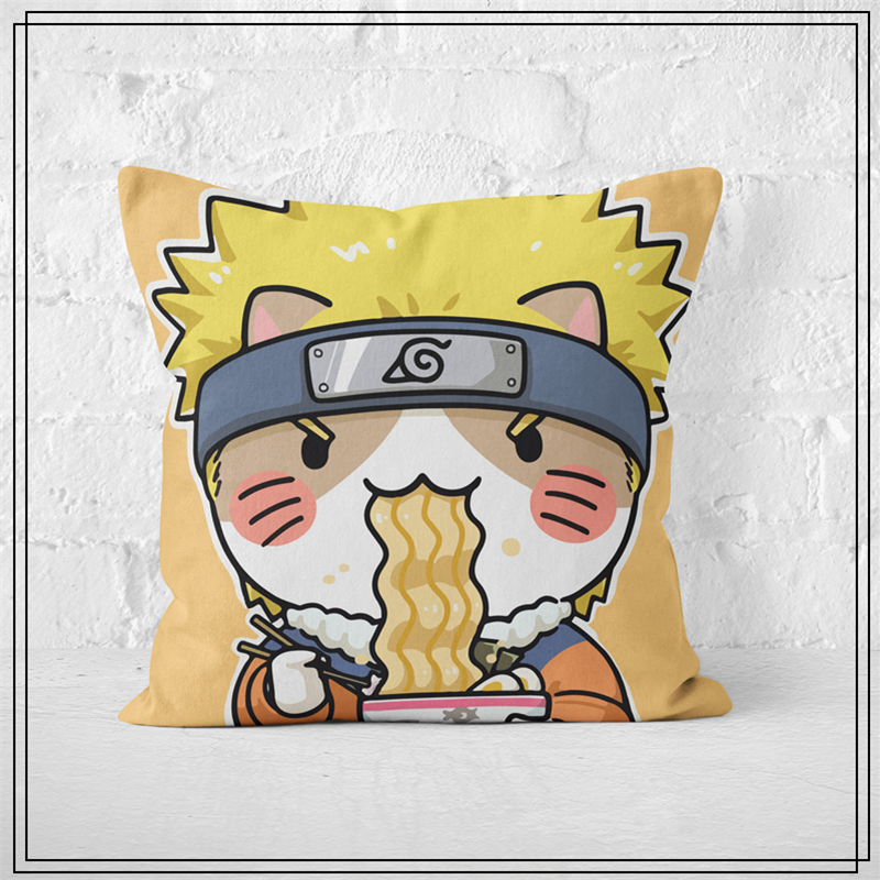 火影鸣人忍者周边宇智波鼬 佐助 卡卡西佩恩猫咪系列方形抱枕定制