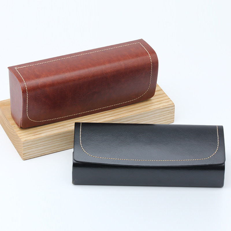 pu皮眼镜盒 近视眼镜盒男 光学镜盒太阳镜盒皮革硬盒子眼镜收纳盒